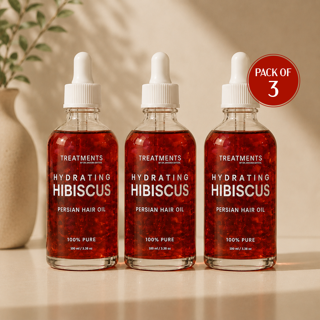 Hydrating Hibiscus Persian Hair Oil - For Premature Greying & Dull Hair