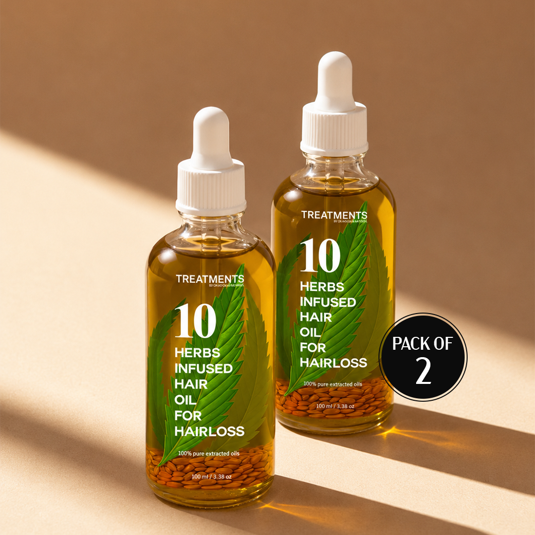 10 Herb Infused Hair Oil for Hair Loss and Nourishment