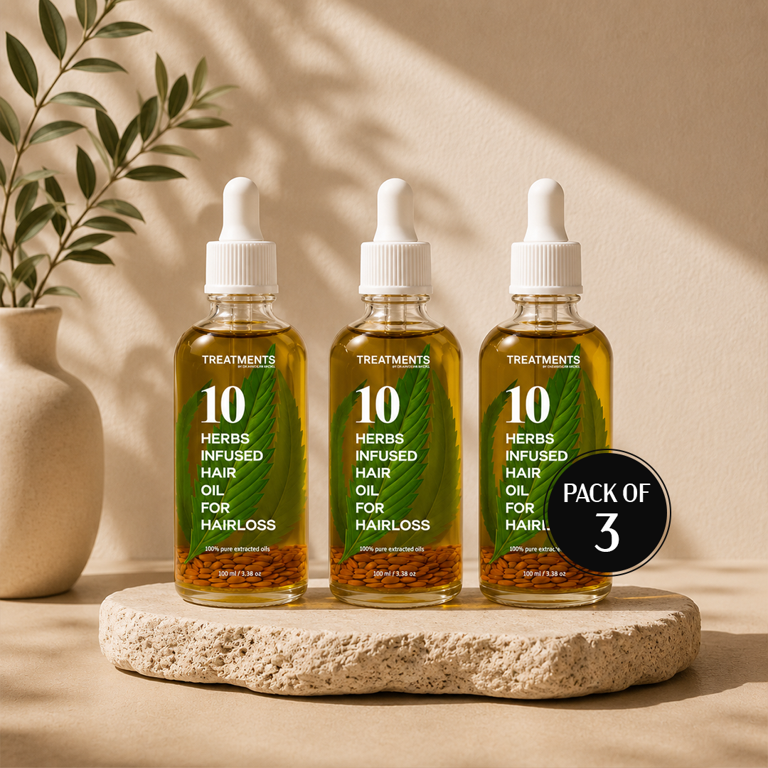 10 Herb Infused Hair Oil for Hair Loss and Nourishment