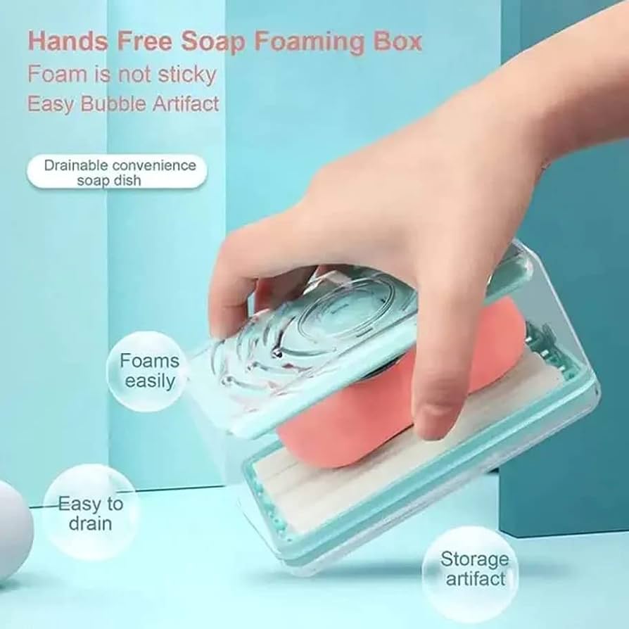Soap Dispenser with Roller Drain Holes for Easy Cloth Washing Soap Roller in Rs 899