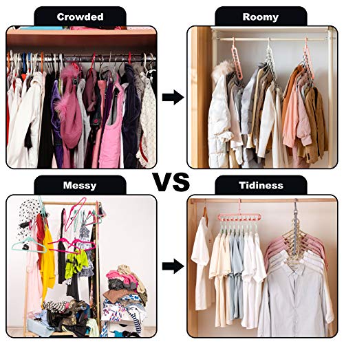 (Pack of 10) 9 Hole Rotatable Hanger Space Saving Organizer