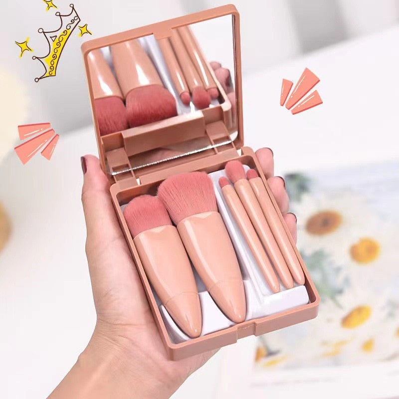 5-piece Makeup Brush Tool Set, Makeup Powder, Eye Shadow, Foundation, Blusher, Mixed Makeup Brush, Beauty Tool