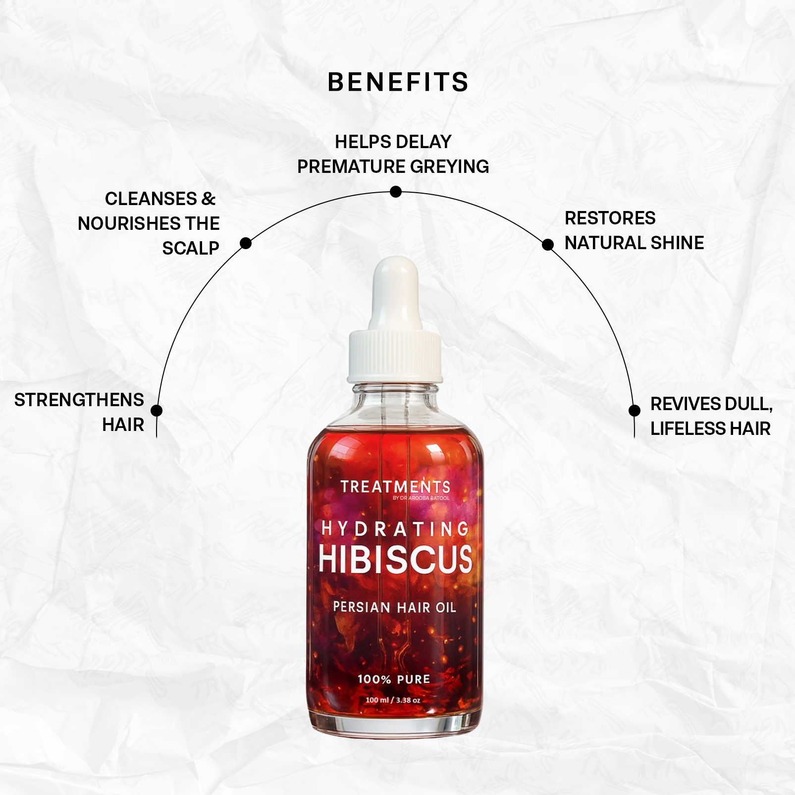 Hydrating Hibiscus Persian Hair Oil - For Premature Greying & Dull Hair