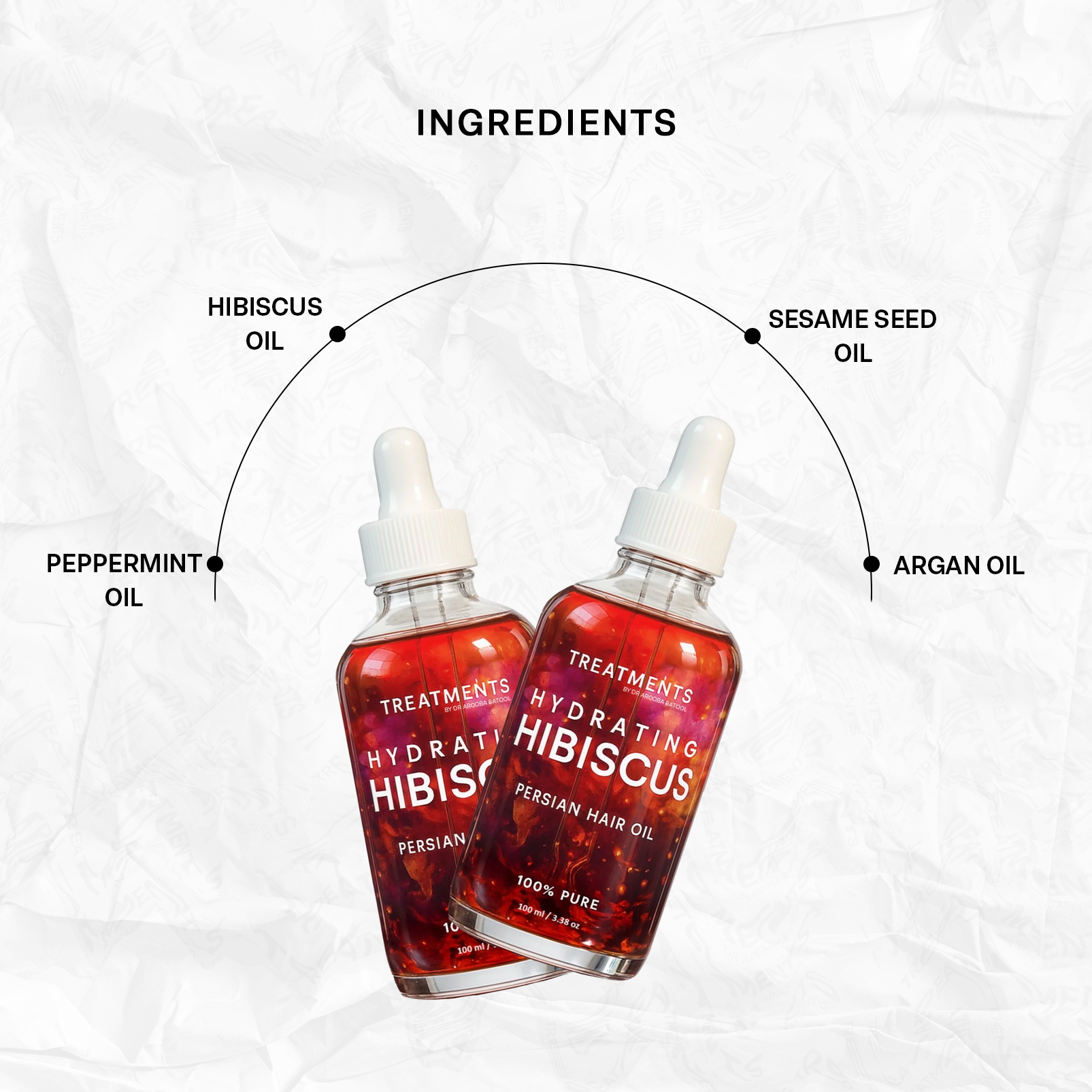 Hydrating Hibiscus Persian Hair Oil - For Premature Greying & Dull Hair
