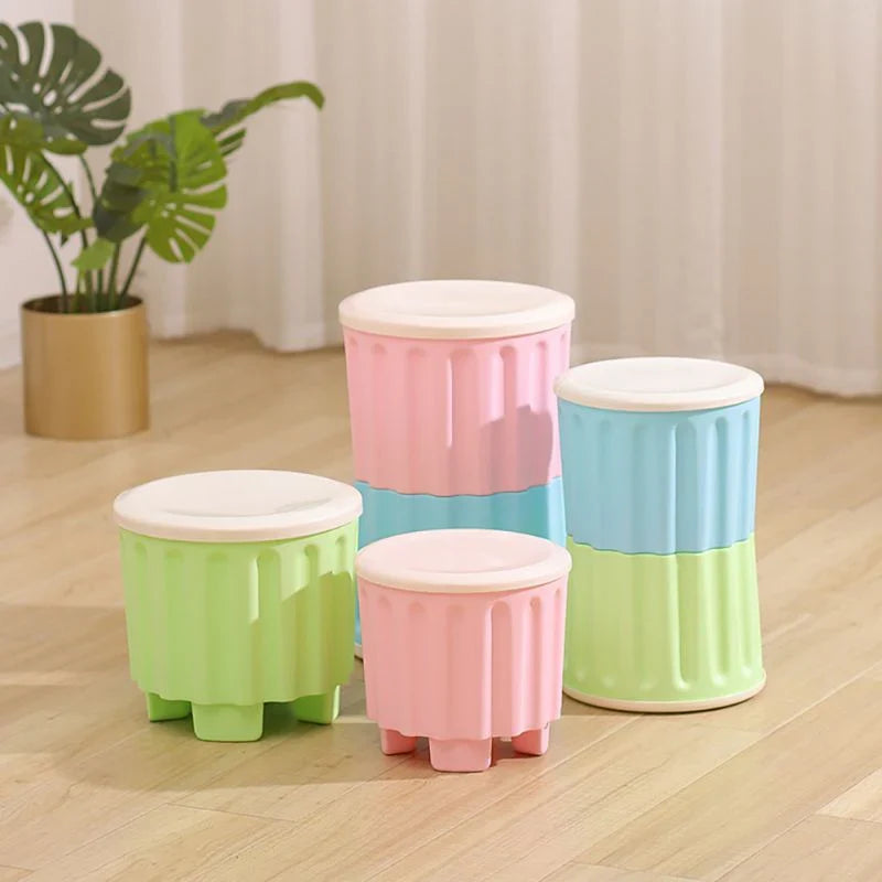 2 Pcs Multipurpose Drum Storage Stool and Sitting Chair