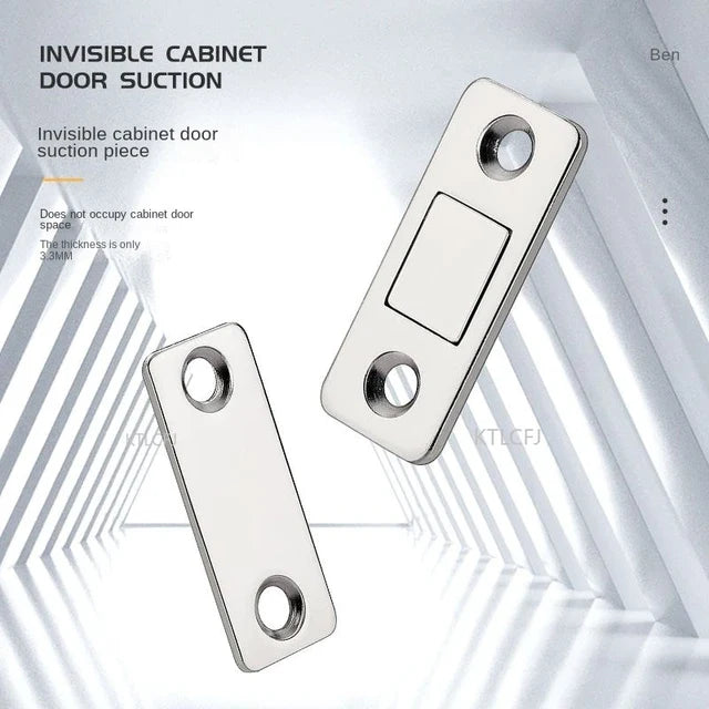 (Pack of 3 Set) Strong Door Closer Magnetic Door Catch Latch Door Magnet for Furniture Cabinet Cupboard with Screws