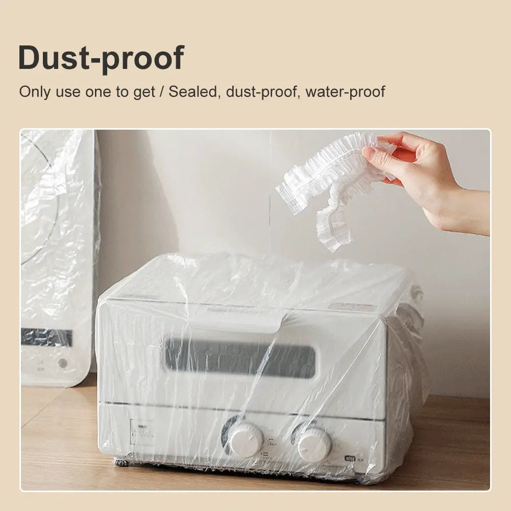 Pack of 10Pcs 120CM Furniture Plastic Cover Dust-proof Disposable For Electric Cooker Oven Electric Fan &amp; Dinning Tables and is Stretchable