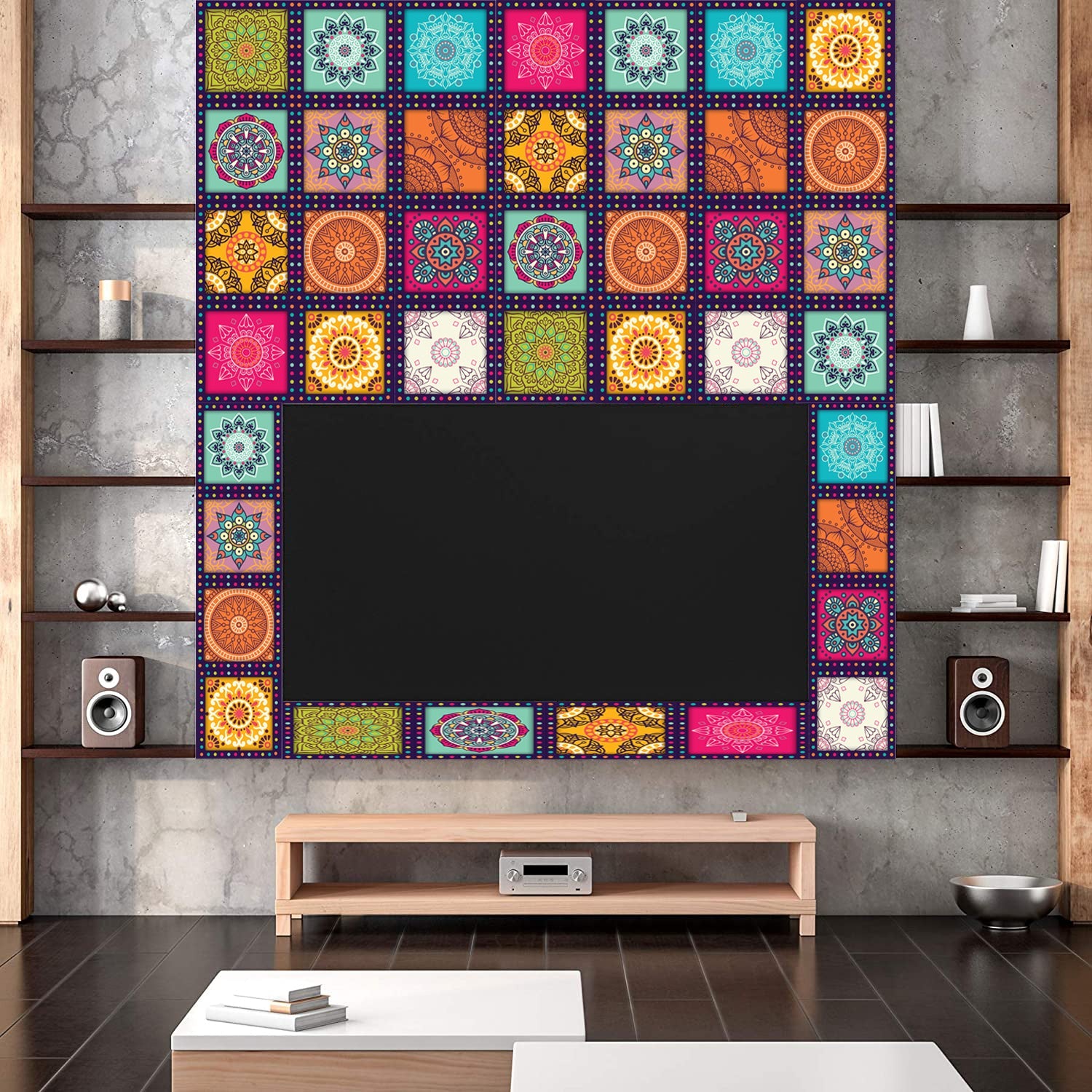 100Pcs Self-Adhesive Wall Tile Stickers