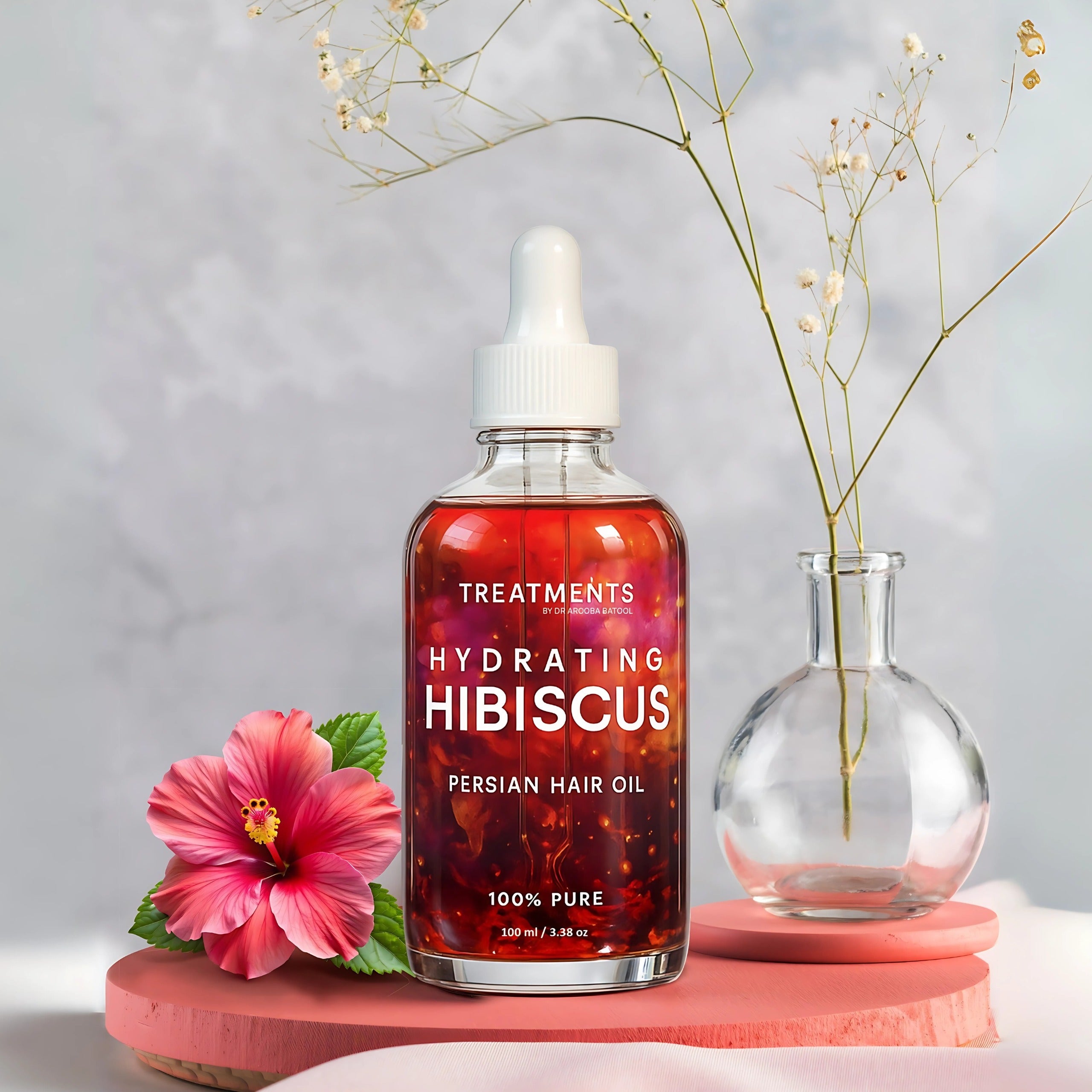 Hydrating Hibiscus Persian Hair Oil - For Premature Greying & Dull Hair