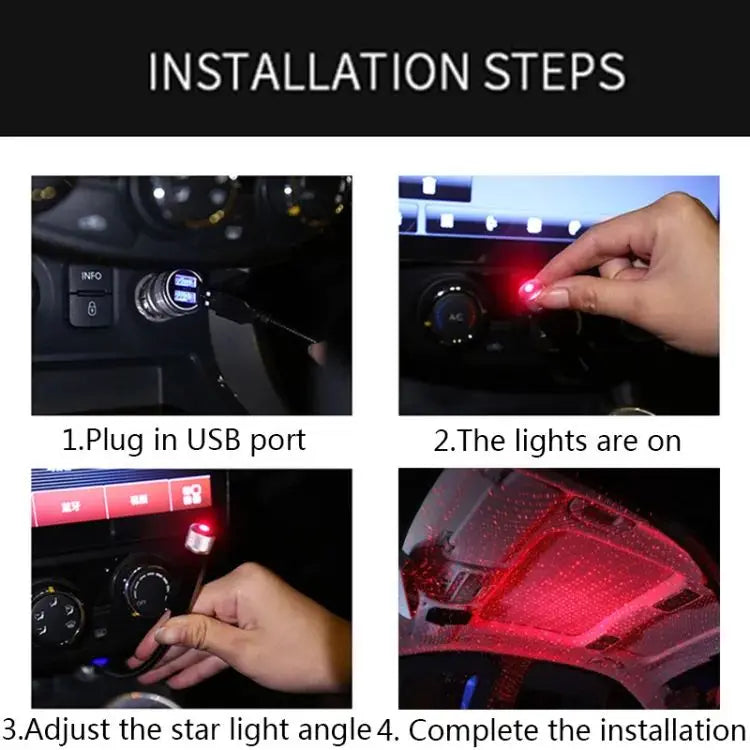 USB Star Night Light Projector with 9 Functional Modes & 24 Lighting Skylight Effects For Decor in Living Room, Car and Other Indoor Activity