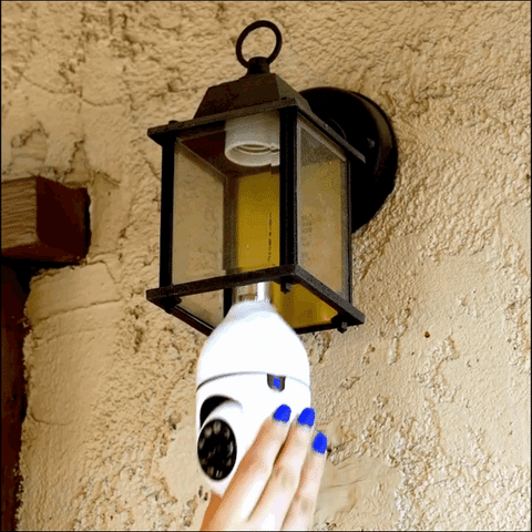 Light Bulb Wi-Fi Security Camera with 1080P HD Quality and Full-Color Night Vision for Monitor Your Home and Office every time
