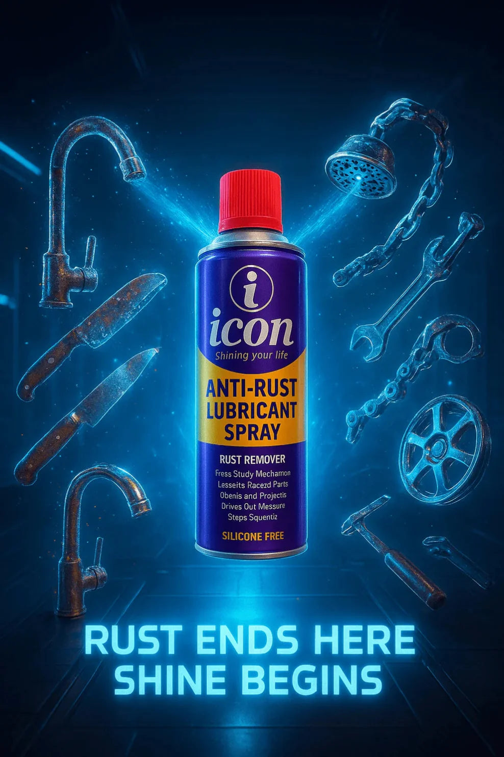 Multi-Purpose Rust Cleaner Spray For Kitchen - Toilet - Home Appliances